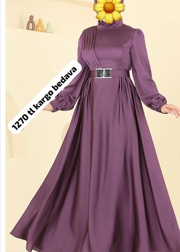 Boncuk İşlemeli Uzun Kahverengi Tesettür Elbise - Görsel 11