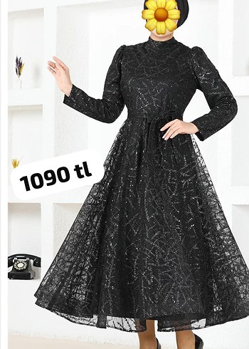 Boncuk İşlemeli Uzun Kahverengi Tesettür Elbise - Görsel 4