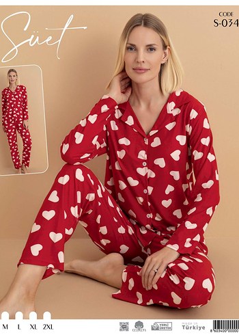 Leopar Desenli Uzun Kollu Kadın Pijama Takımı - Görsel 2