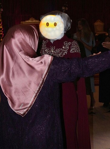 Tesettür pelerinli abiye - Görsel 5