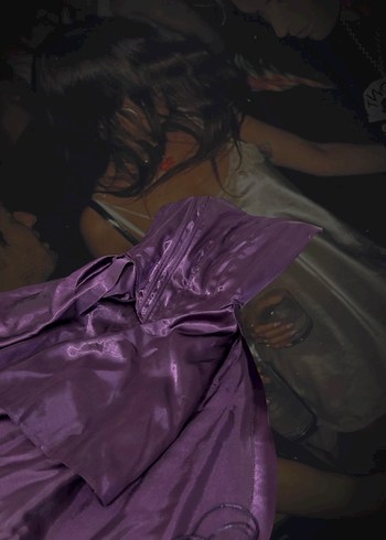 Mor Straplez Korse Elbise 38 M - Görsel 3