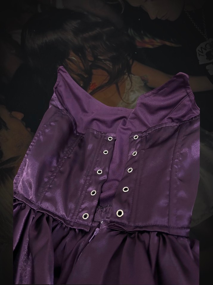 Mor Straplez Korse Elbise 38 M - Görsel 4