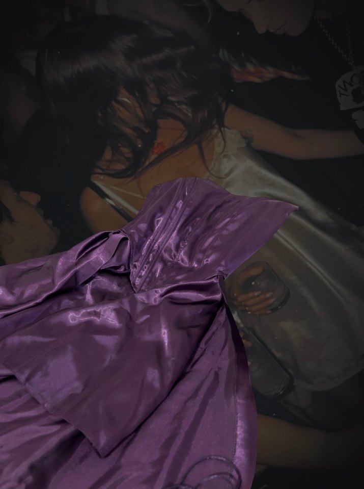 Mor Straplez Korse Elbise 38 M - Görsel 3