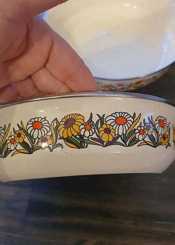 Çiçek Desenli emaye - Görsel 5