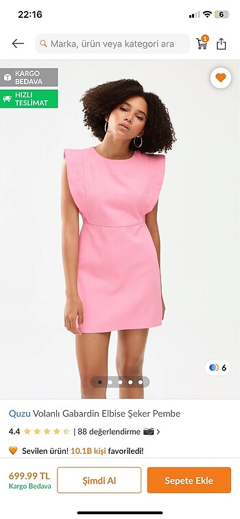 Pembe elbise