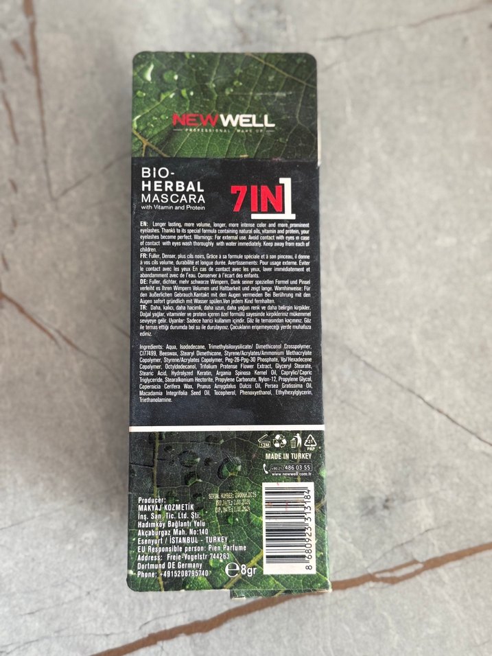 New Well 7IN Bio Bitkisel Maskara - Görsel 3