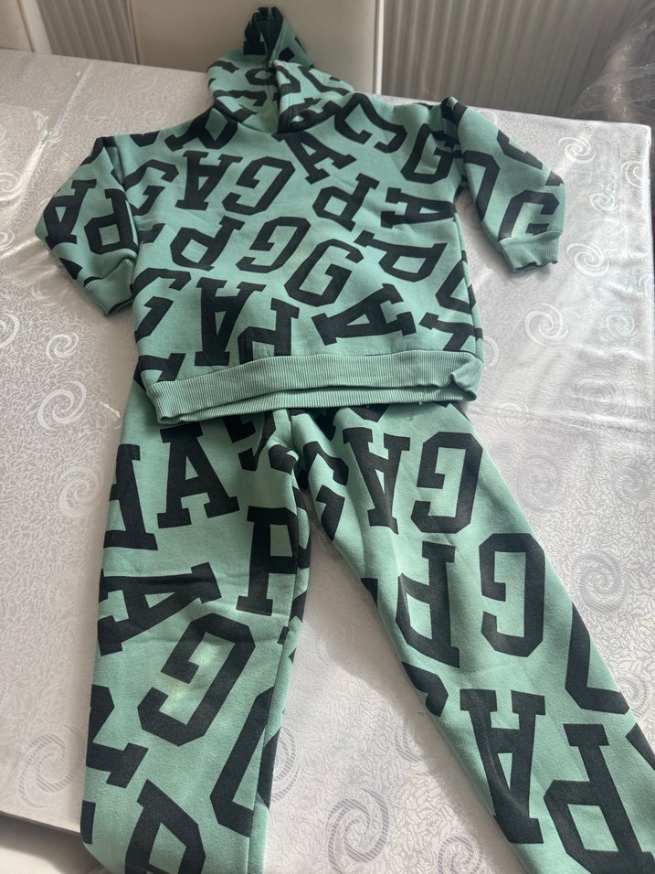 Erkek Çocuk Kapüşonlu Baskılı Rahat Eşofman Takımı - Görsel 3