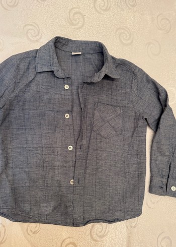 Gri Erkek Çocuk Gömlek - Görsel 2