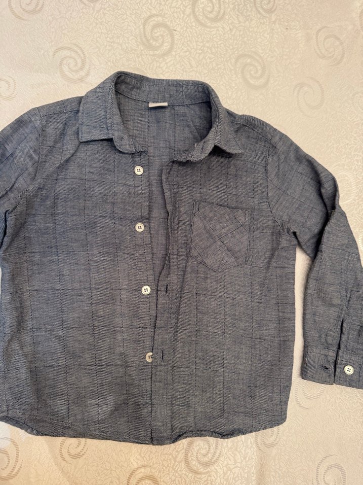 Gri Erkek Çocuk Gömlek - Görsel 2