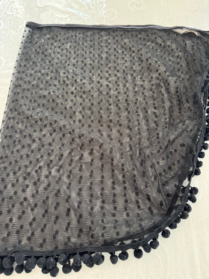 Dantel Detaylı Siyah Kadın pareo - Görsel 2