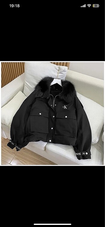 Calvin klein siyah mont