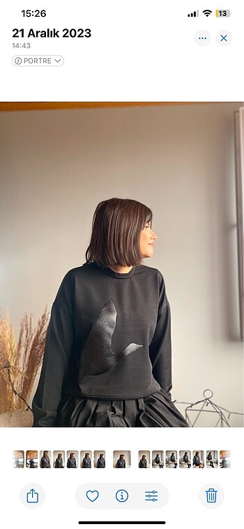Beymen siyah kuşlu sweatshirt