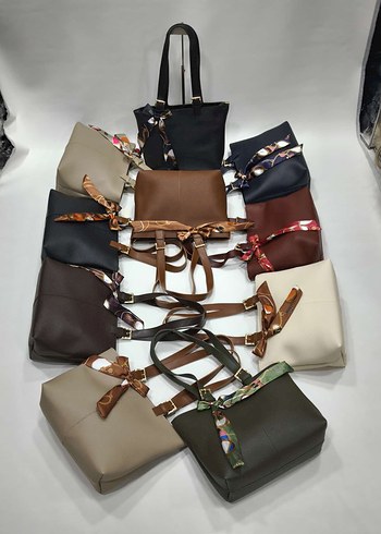 Kahverengi Deri Kadın Omuz Çantası - Görsel 11