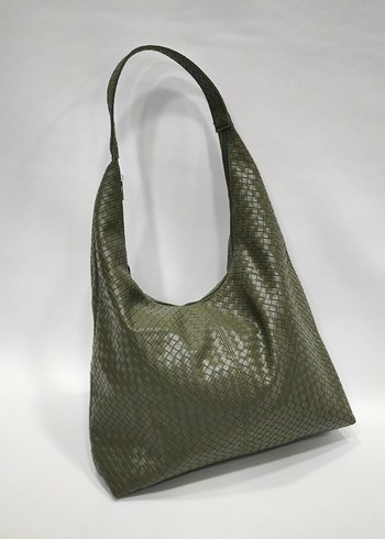 Kahverengi Deri Yılan Desenli Kadın Çanta - Görsel 3