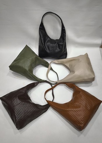 Kahverengi Deri Yılan Desenli Kadın Çanta - Görsel 6