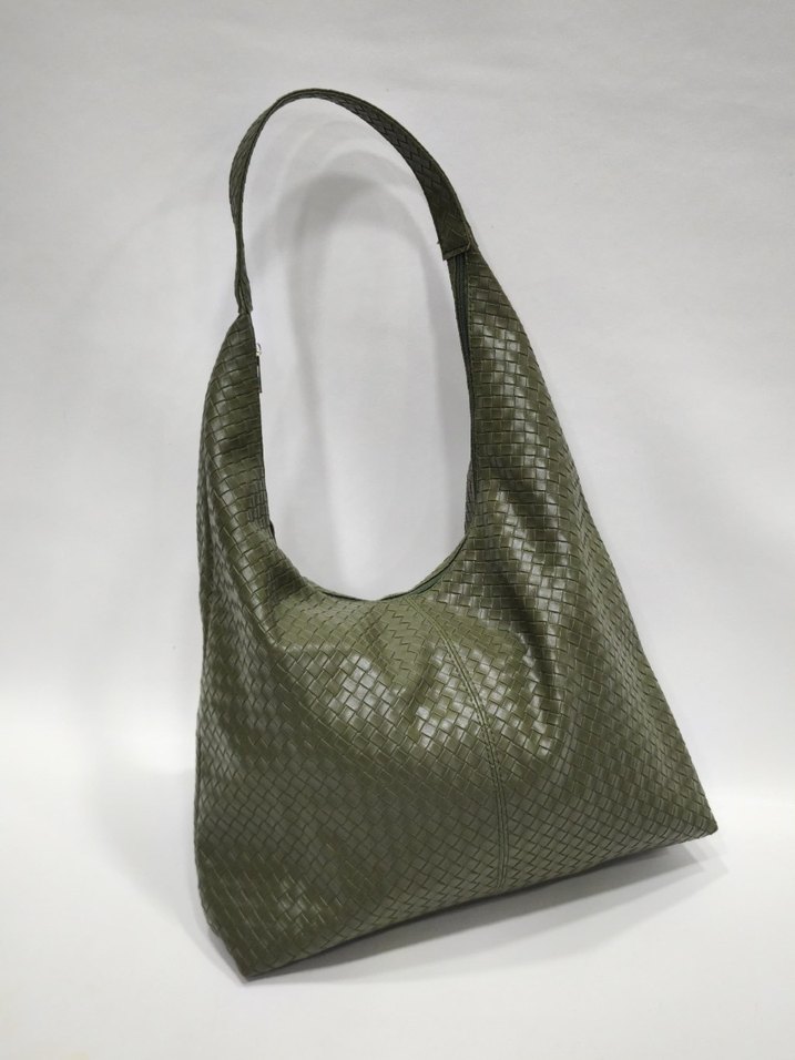 Kahverengi Deri Yılan Desenli Kadın Çanta - Görsel 3