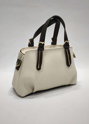 Beyaz Minimalist Deri Kadın Çanta - Görsel 11