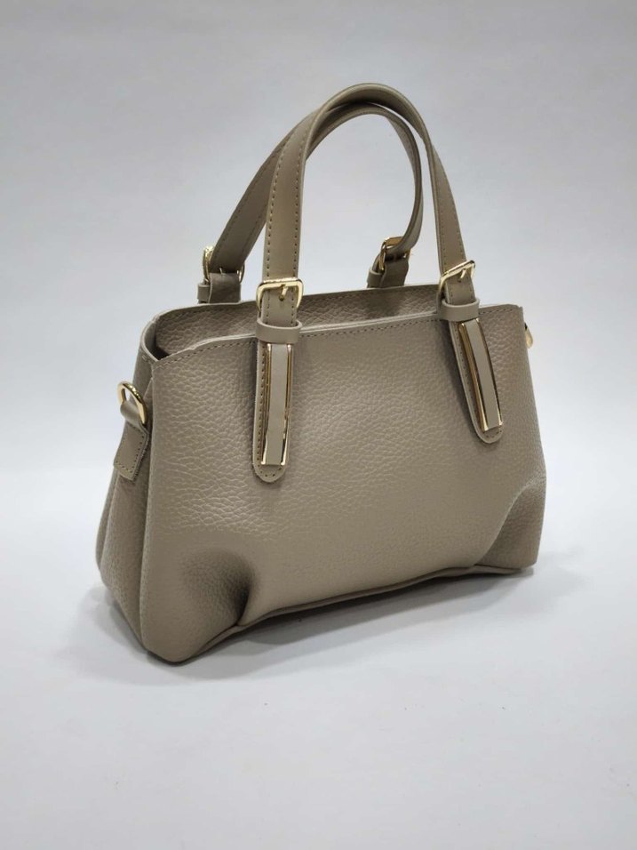 Beyaz Minimalist Deri Kadın Çanta - Görsel 5