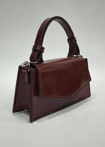 Klasik Siyah Deri Krokodil Desenli Kadın Çanta - Görsel 4