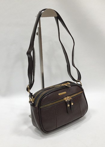 Bordo Deri Kadın Çapraz Çanta - Görsel 5