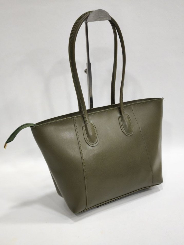 Kahverengi Deri Kadın Omuz Çantası - Görsel 4