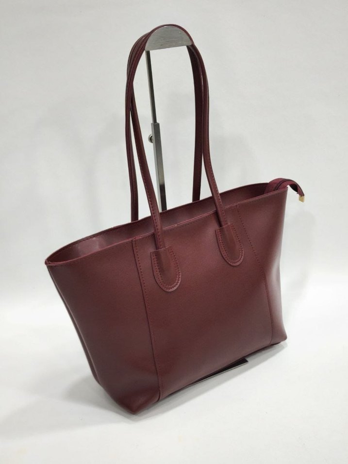 Kahverengi Deri Kadın Omuz Çantası - Görsel 5