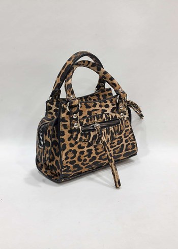 Kahverengi Deri Tokalı Kadın Çantası - Görsel 8