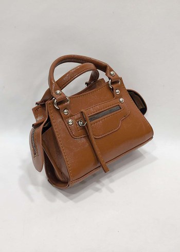 Kahverengi Deri Tokalı Kadın Çantası - Görsel 6