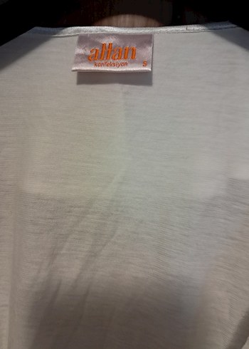 Uzun Beyaz Kadın Sabahlık - Görsel 5