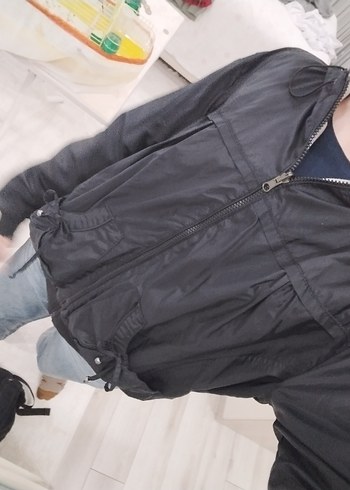 Siyah Fermuarlı Kadın ceket - Görsel 7