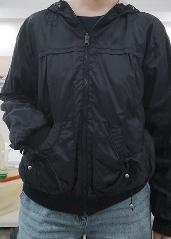 Siyah Fermuarlı Kadın ceket - Görsel 3