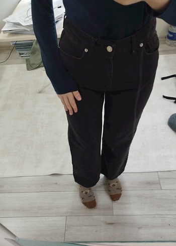 Kahverengi Wide Leg Jean - Görsel 2