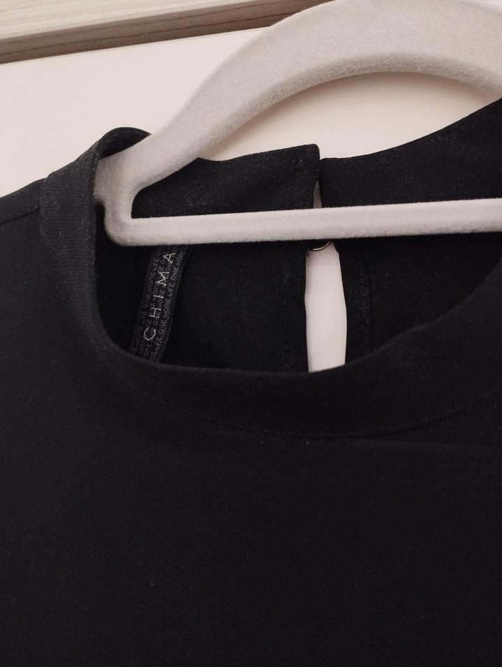 Chima uzun Kollu Siyah Kadın Bluz - Görsel 2