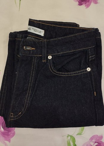 Lacivert Kadın Wide Leg Jean - Görsel 3