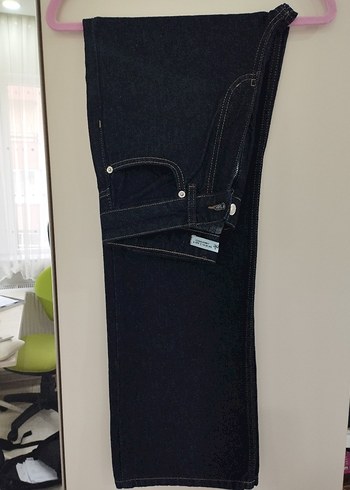 Lacivert Kadın Wide Leg Jean - Görsel 4