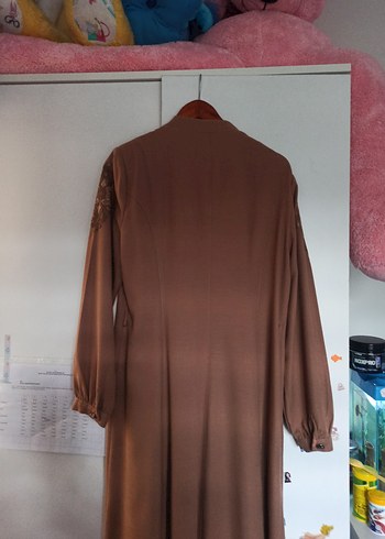 Bej Uzun Kadın Klasik Şık Pardösü Armine 46 beden 133 cm boy - Görsel 8