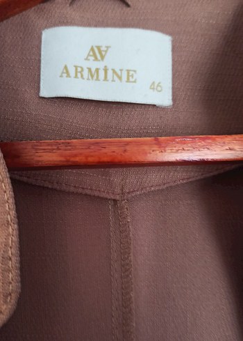 Bej Uzun Kadın Klasik Şık Pardösü Armine 46 beden 133 cm boy - Görsel 2