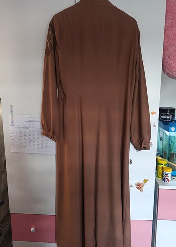 Bej Uzun Kadın Klasik Şık Pardösü Armine 46 beden 133 cm boy - Görsel 10