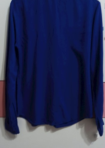 Düğmeli Mavi Kadın Gömlek m beden yumşacık yazlık - Görsel 5