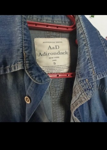 Koyu Mavi Denim kot gömlek S beden - Görsel 3