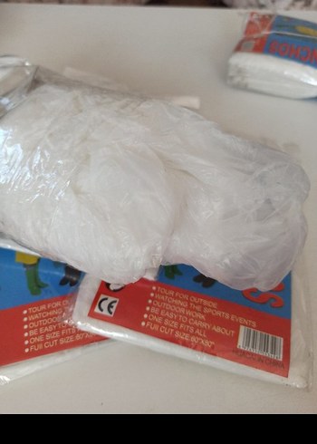 şeffaf Kadın Kapüşonlu Yağmurluk Midi Boy 5 adet - Görsel 5