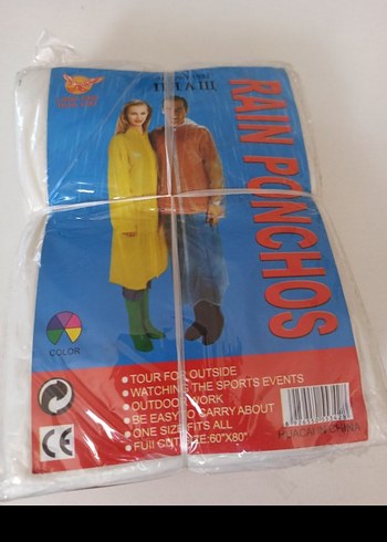 şeffaf Kadın Kapüşonlu Yağmurluk Midi Boy 5 adet - Görsel 6