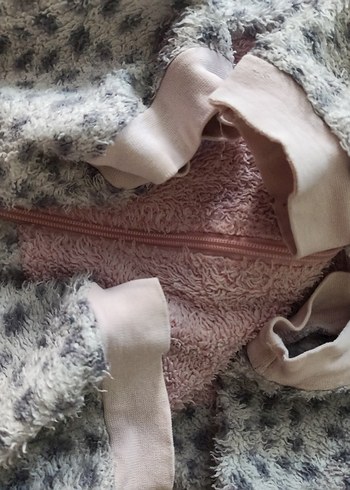 Kız Çocuk Gri Peluş Tulum Pijama 11_12 yas - Görsel 4