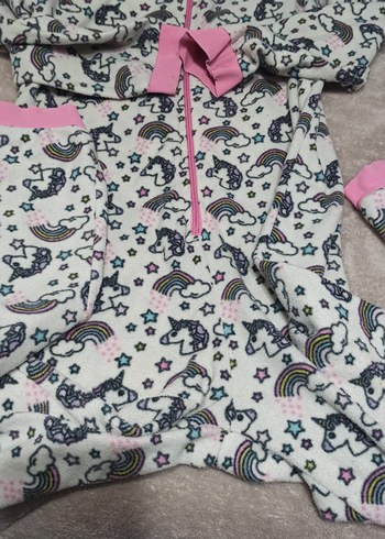 Kız Çocuk Kapüşonlu Fermuarlı Polar Uyku Tulumu - Görsel 7