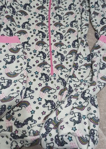 Kız Çocuk Kapüşonlu Fermuarlı Polar Uyku Tulumu - Görsel 4