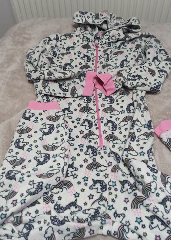 Kız Çocuk Kapüşonlu Fermuarlı Polar Uyku Tulumu - Görsel 6