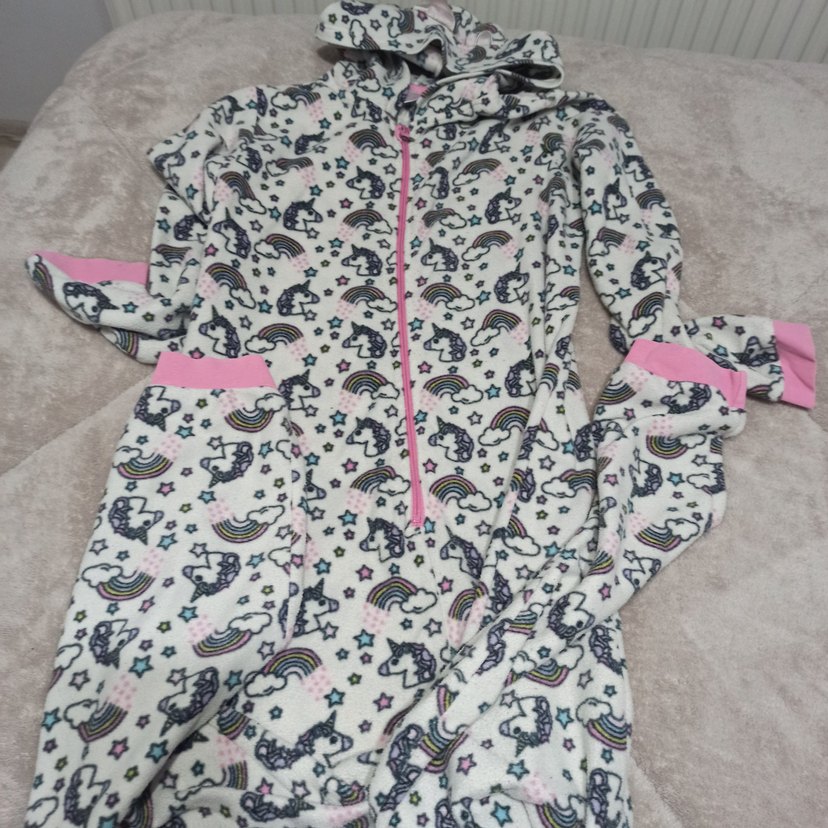 Kız Çocuk Kapüşonlu Fermuarlı Polar Uyku Tulumu - Görsel 5