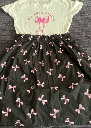 Pembe Fiyonk Baskılı Kız Elbisesi lcw 10_11 yas - Görsel 2