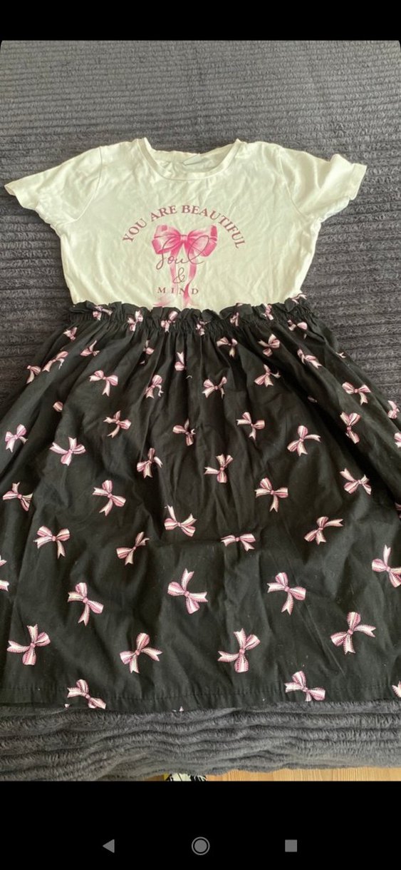 Pembe Fiyonk Baskılı Kız Elbisesi lcw 10_11 yas - Görsel 2