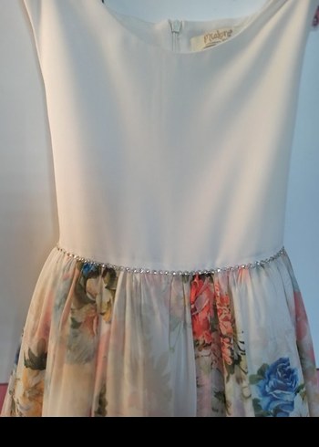 Dantel Detaylı Bohem Çiçekli Uzun abiye elbise 10 yaş - Görsel 10